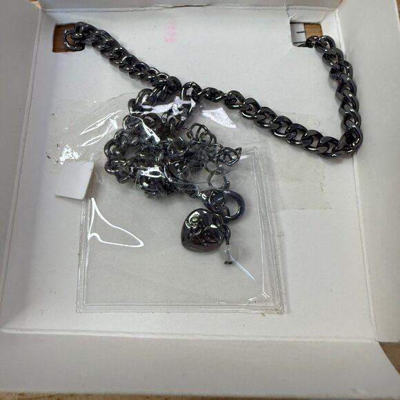 Betsey Johnson Jack-O-Lantern Necklace With Pumpkin Charm & Mixed Metal Chain - Picture 7 of 10